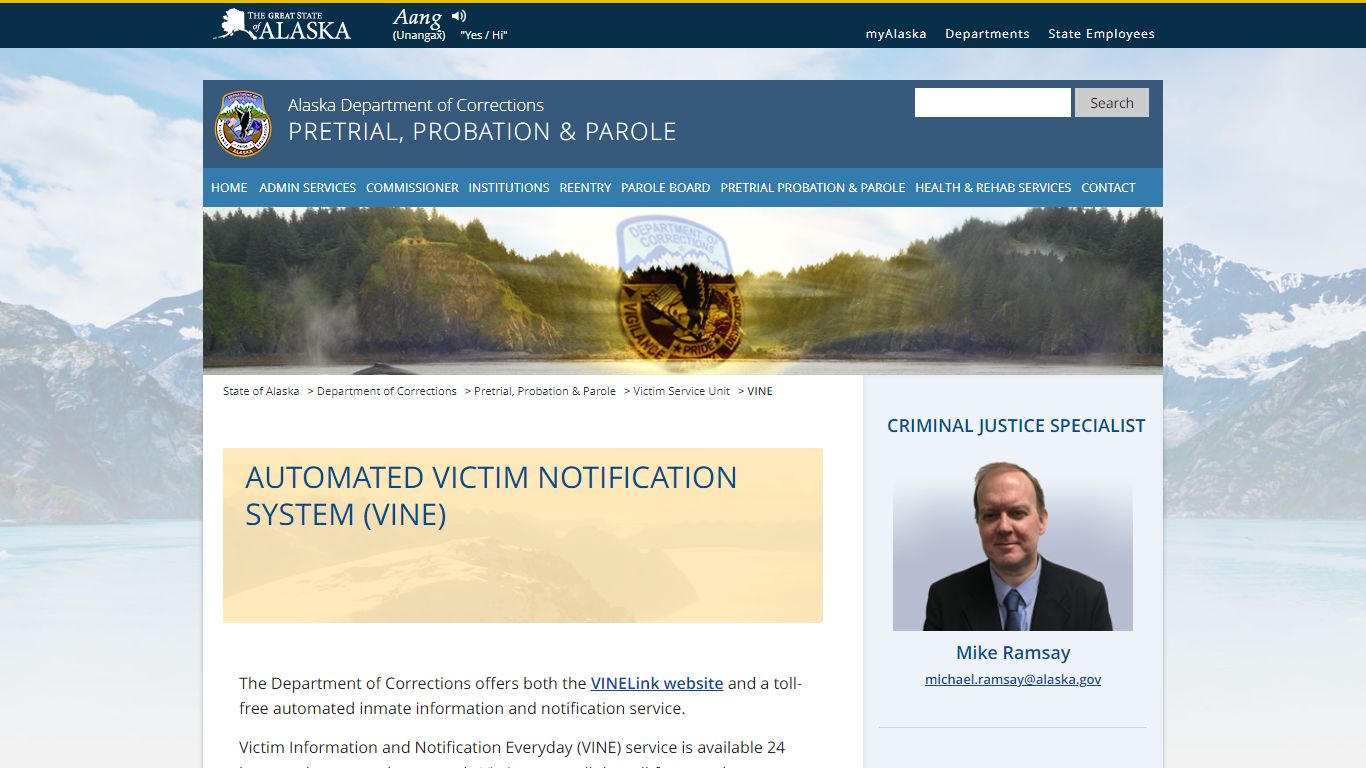 VINE | Pretrial, Probation & Parole | Alaska Department of ...